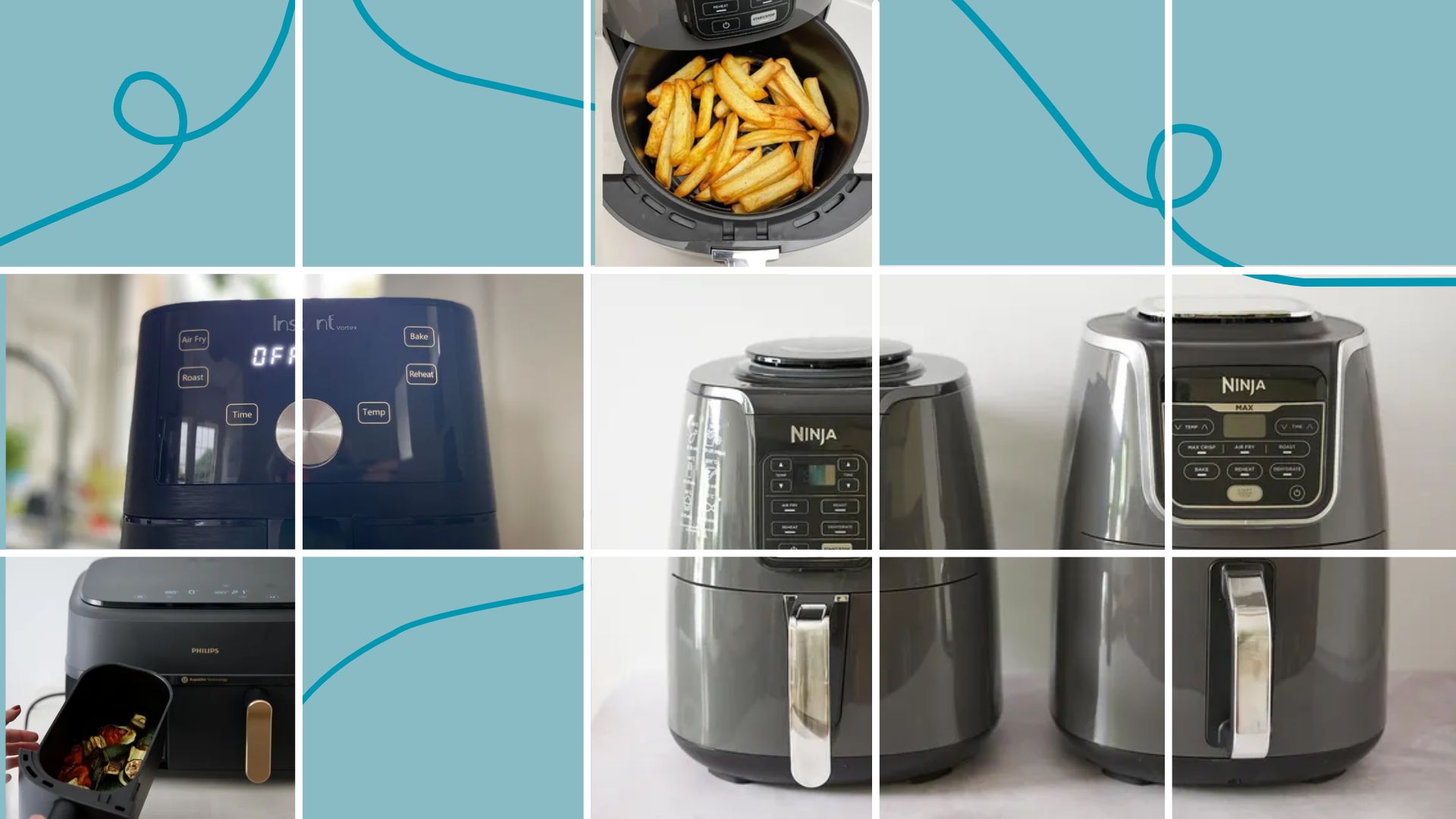Images of the best air fryers on the market