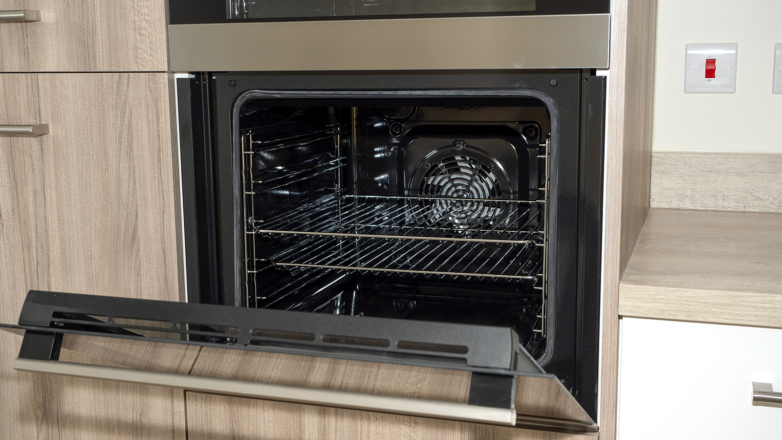 Interior of an oven