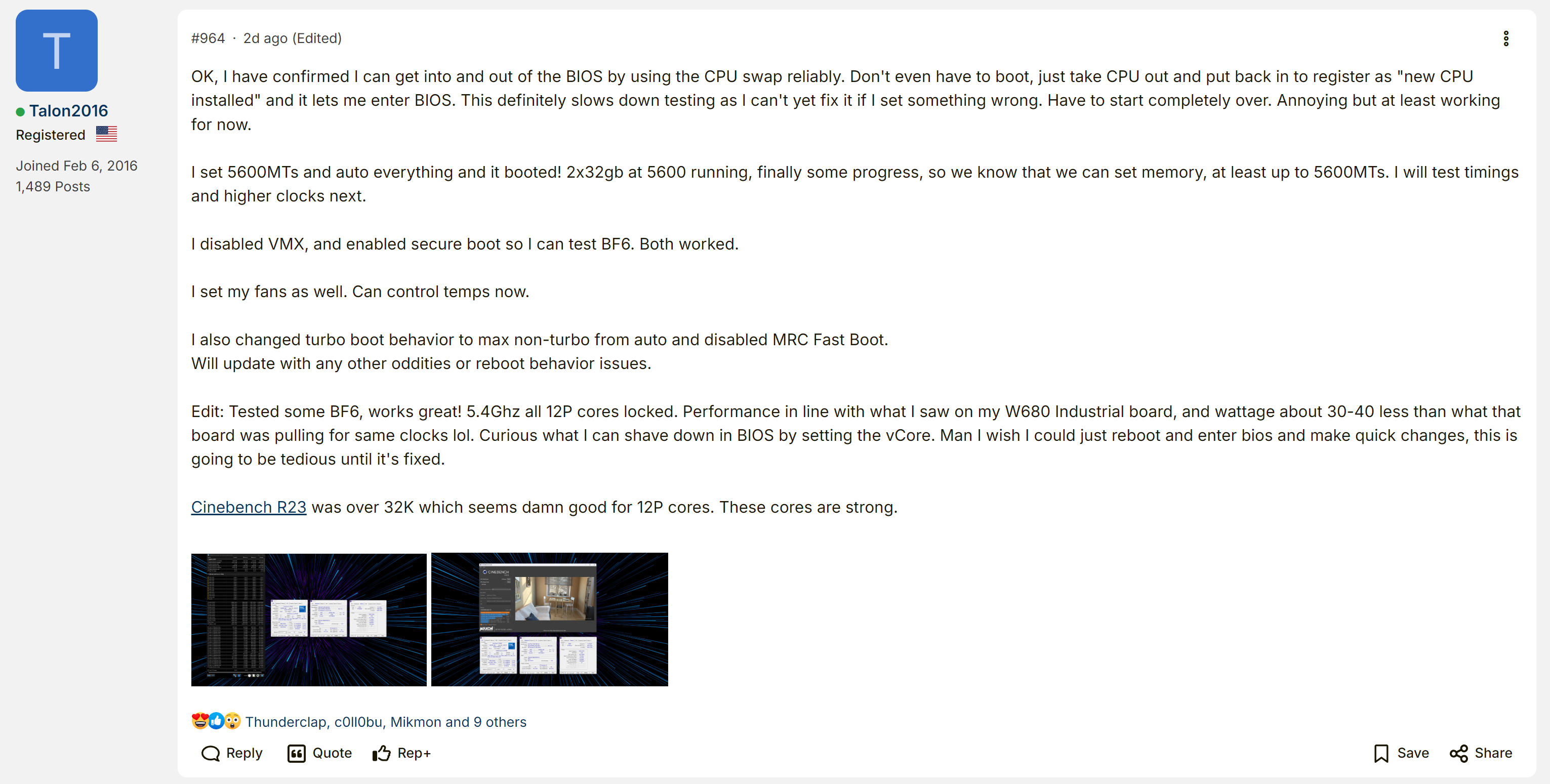جهود تعديل Bartlett Lake في منتديات Overclock.net