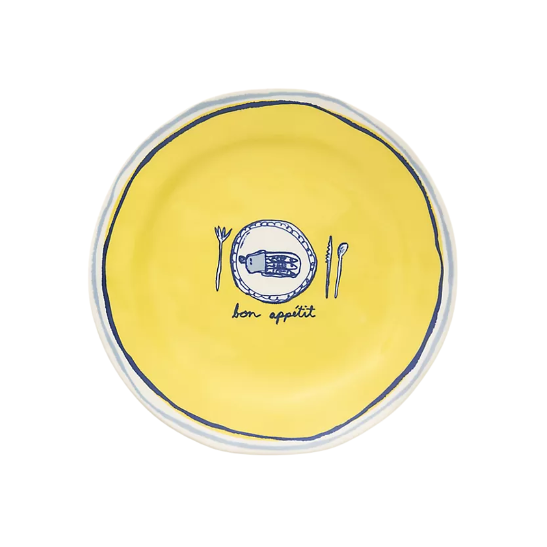 The Original Tinned Fish Candle Stoneware Dessert Plate