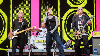 Glen Matlock, Paul Cook, Frank Carter and Steve Jones from Sex Pistols And Frank Carter perform on stage at the Tons of Rock festival on June 26, 2025 in Oslo, Norway. 