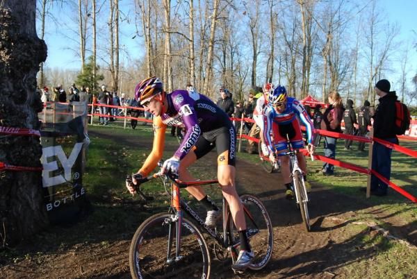 Ryan Trebon led for much of the first lap.