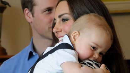 Kate Middleton's 'terrifying' moment - Kate Middleton and Prince George attend Plunkett's Parent's Group at Government House on April 9, 2014 in Wellington, New Zealand