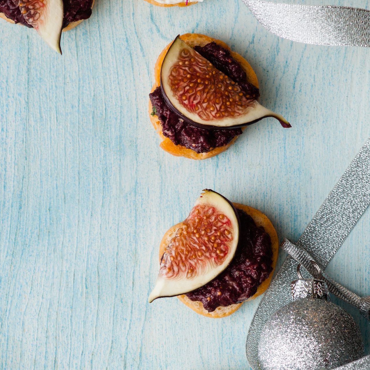 Fig and Black Olive Tapenade Crostini