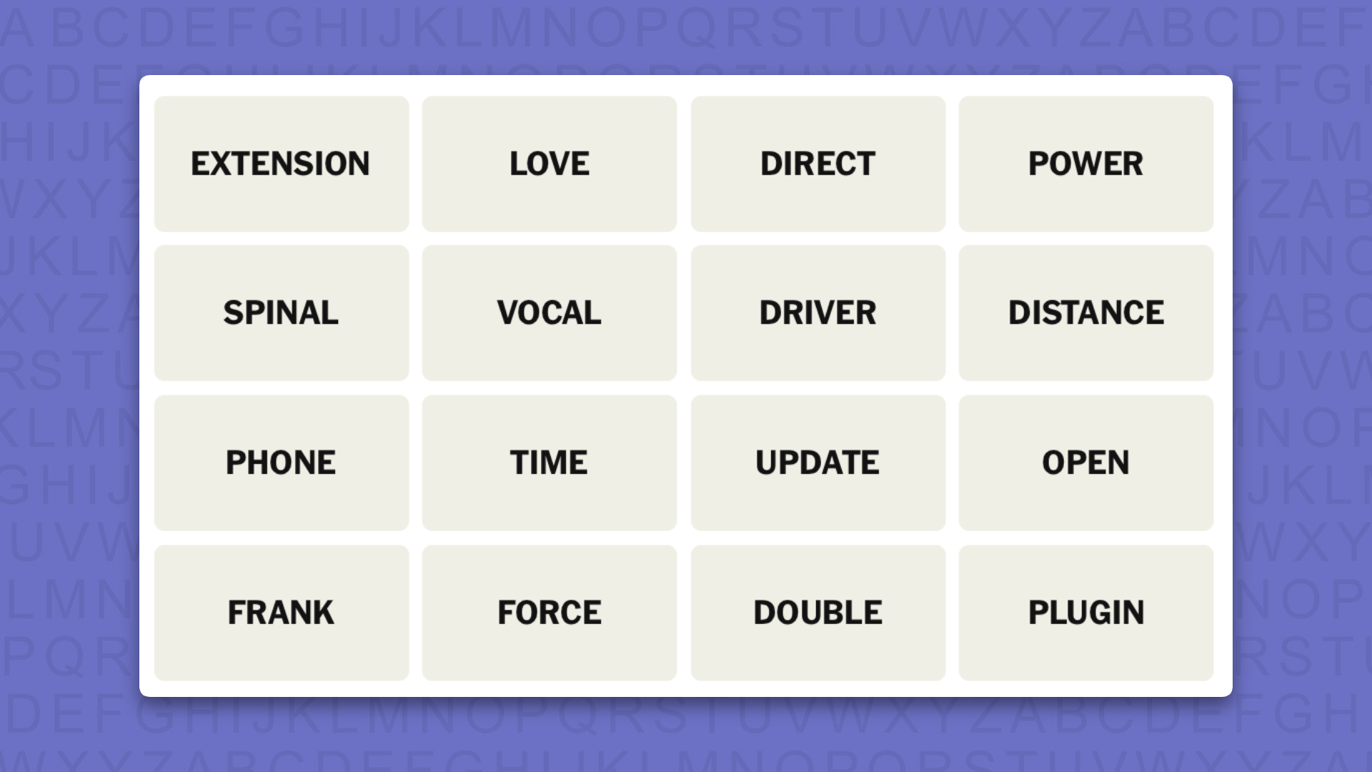 NYT Connections hints for game 1230 on a purple background