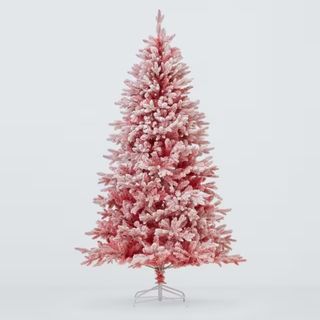 John Lewis Pink Mix Unlit Christmas Tree, 7ft