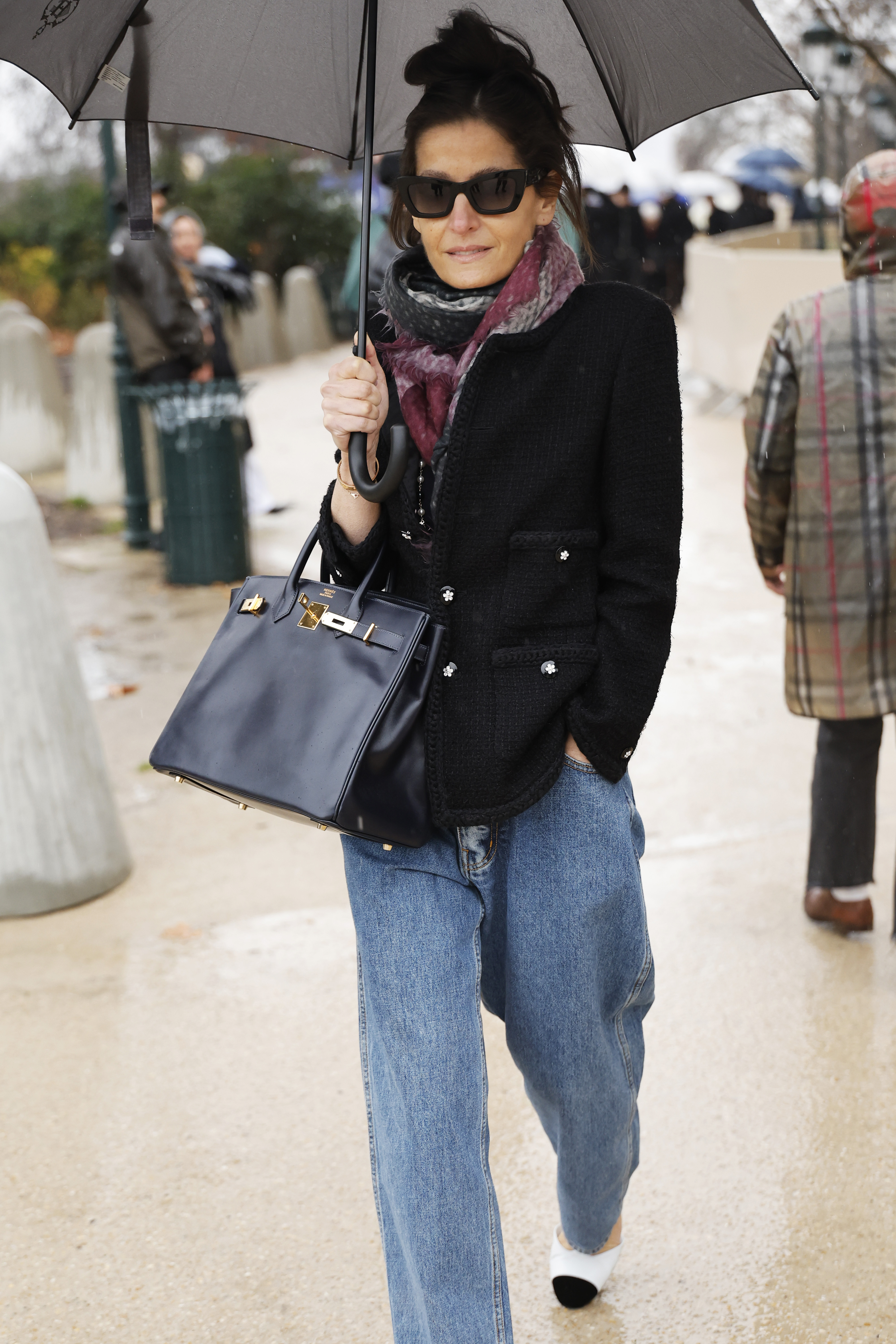 Street style at couture fashion week in Paris