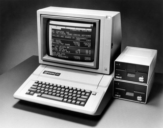 Apple IIe running VisiCalc, the first electronic spreadsheet