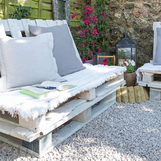 outdoor furniture and plants