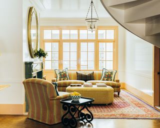 Family room paint ideas with yellow color scheme