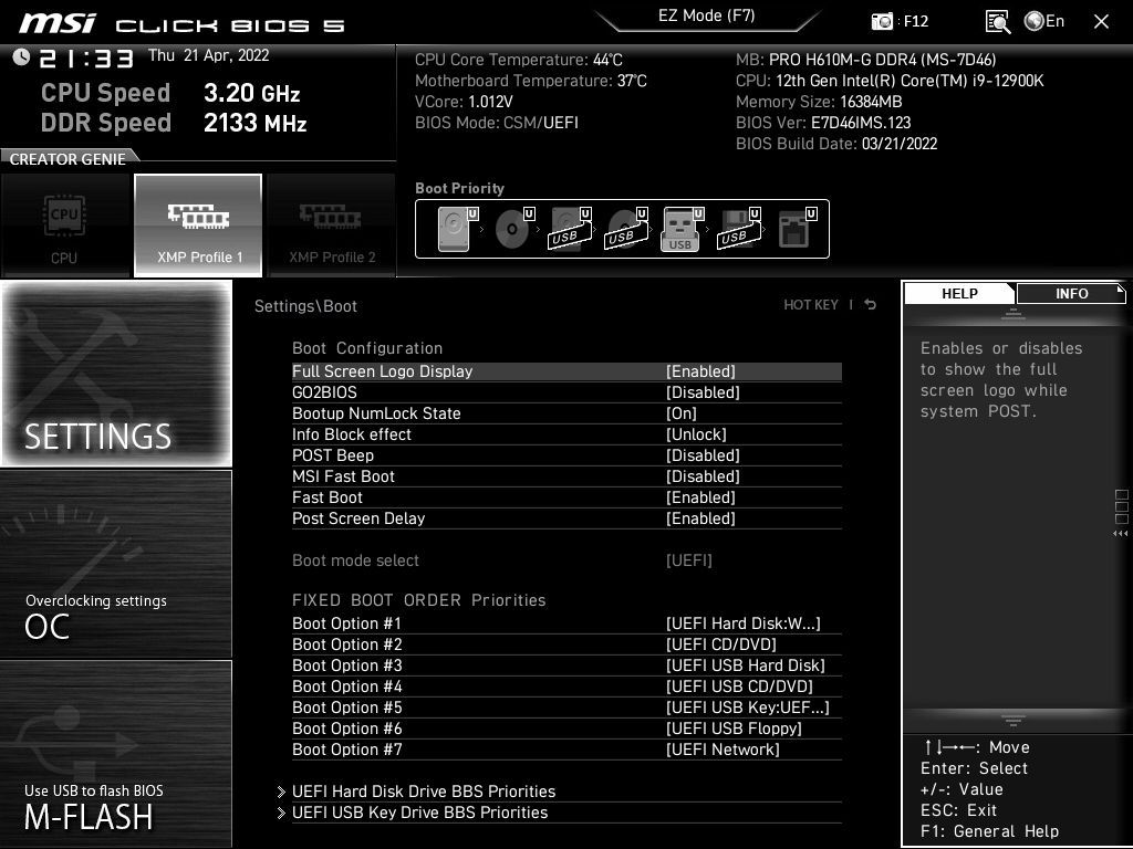 MSI Pro H610M-G DDR4