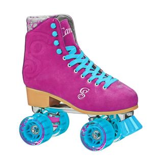 CANDI GRL CARLIN HIGHTOP FREESTYLE UNISEX QUAD ROLLER SKATES - BERRY: how to roller skate