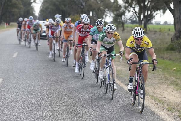 The field gets strung out on the flat roads