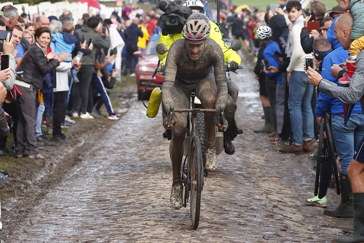 Paris Roubaix 2021 118th Edition Denain Roubaix 2577 km 03102021 Gianni Moscon ITA Ineos Grenadiers photo Luca BettiniBettiniPhoto2021