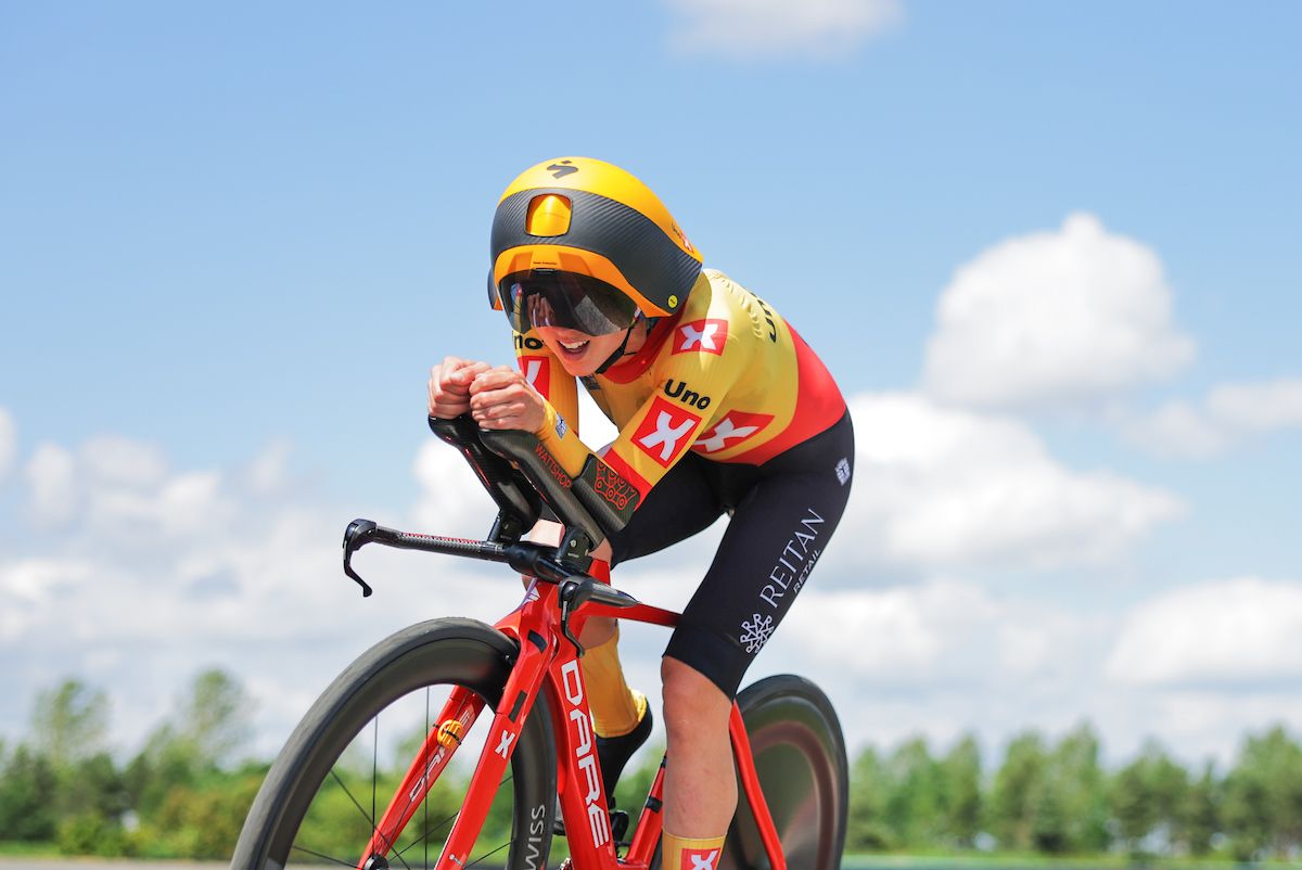 Picture by Alex Whitehead/SWpix.com - 21/06/2023 - Cycling - 2023 British National Road Championships - Croft Circuit, Darlington, England - Women's Elite Time Trial - Elinor Barker MBE of Uno-X Pro Cycling Team