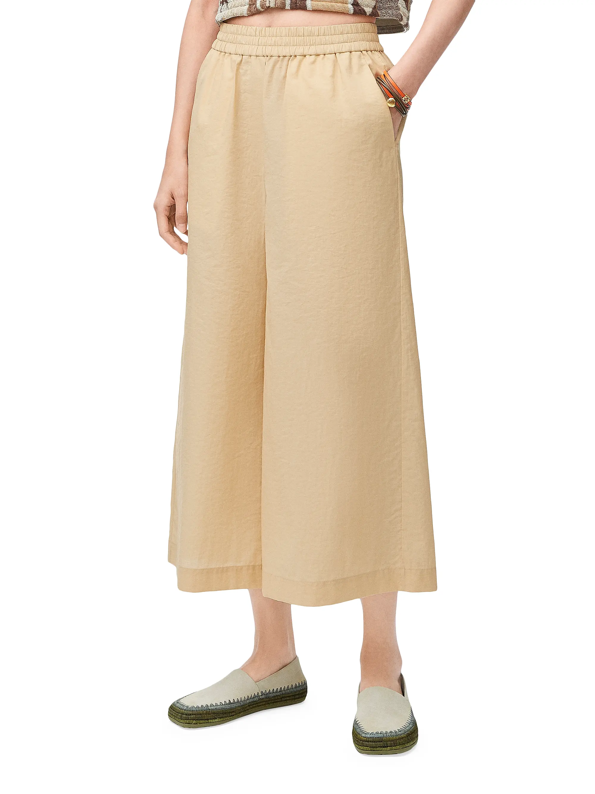 Loewe X Paula's Ibiza Wide-Leg Crop Trousers