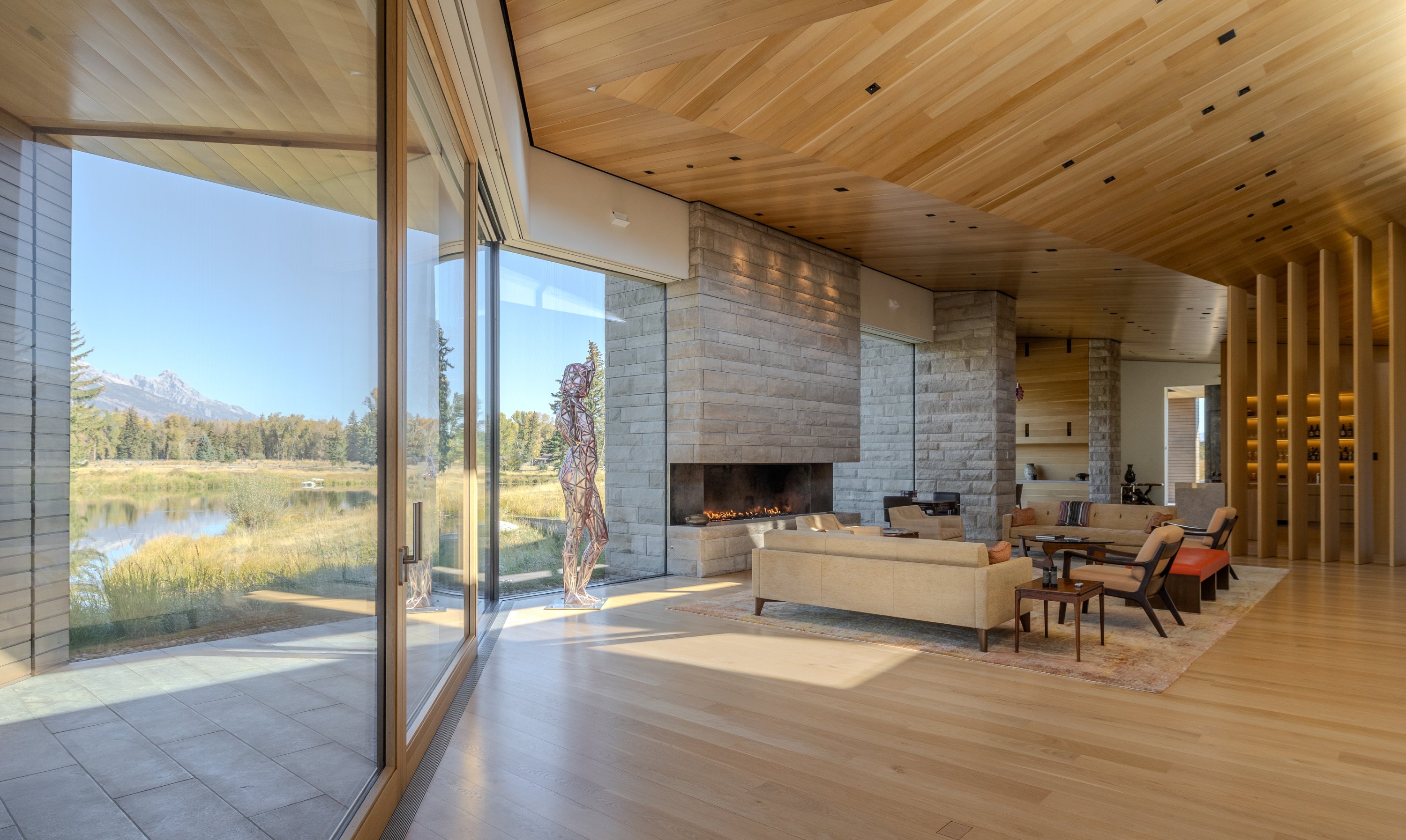 Interior views of the Wapiti Retreat