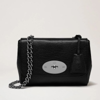 Mulberry  Lily Black Glossy Goat Leather Bag 