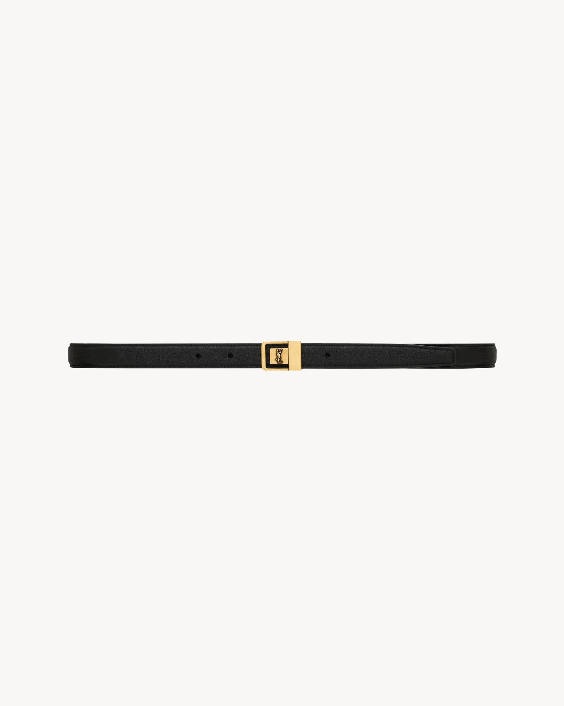 La 66 Buckle Thin Belt in Grained Lambskin