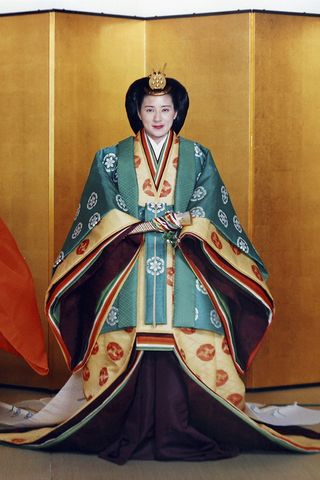 CROWN PRINCESS MASAKO OF JAPAN in her wedding outfit