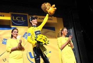 24 hours after his stage win Andy Schleck (Leopard Trek) was in yellow