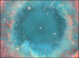 Peering through the heart of a dying star, photographer Kfir Simon found a host of distant galaxies hiding in plain sight