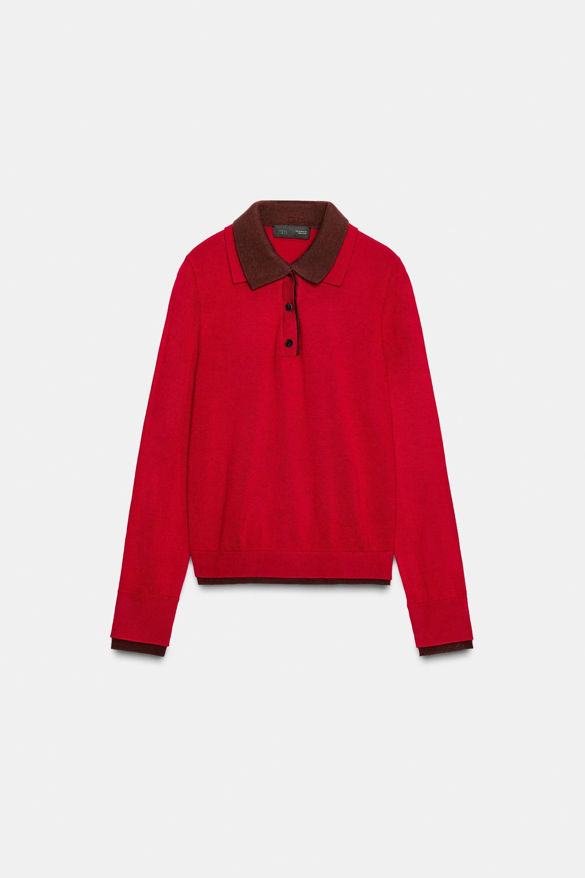 Combination Knit Polo Jumper