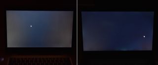 EliteBook x360 (left) vs. Spectre x360 15 with a 4K display (right) all show random bleeds or hot spots.