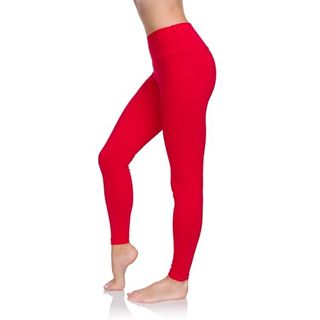 Softsail Leggings for Women High Waist Workout Leggings for Women Sports Yoga Pilates Running Jogging Fitness Tummy Control Activewear High Waisted Sports Pants for Ladies Gym Clothes Red, 8