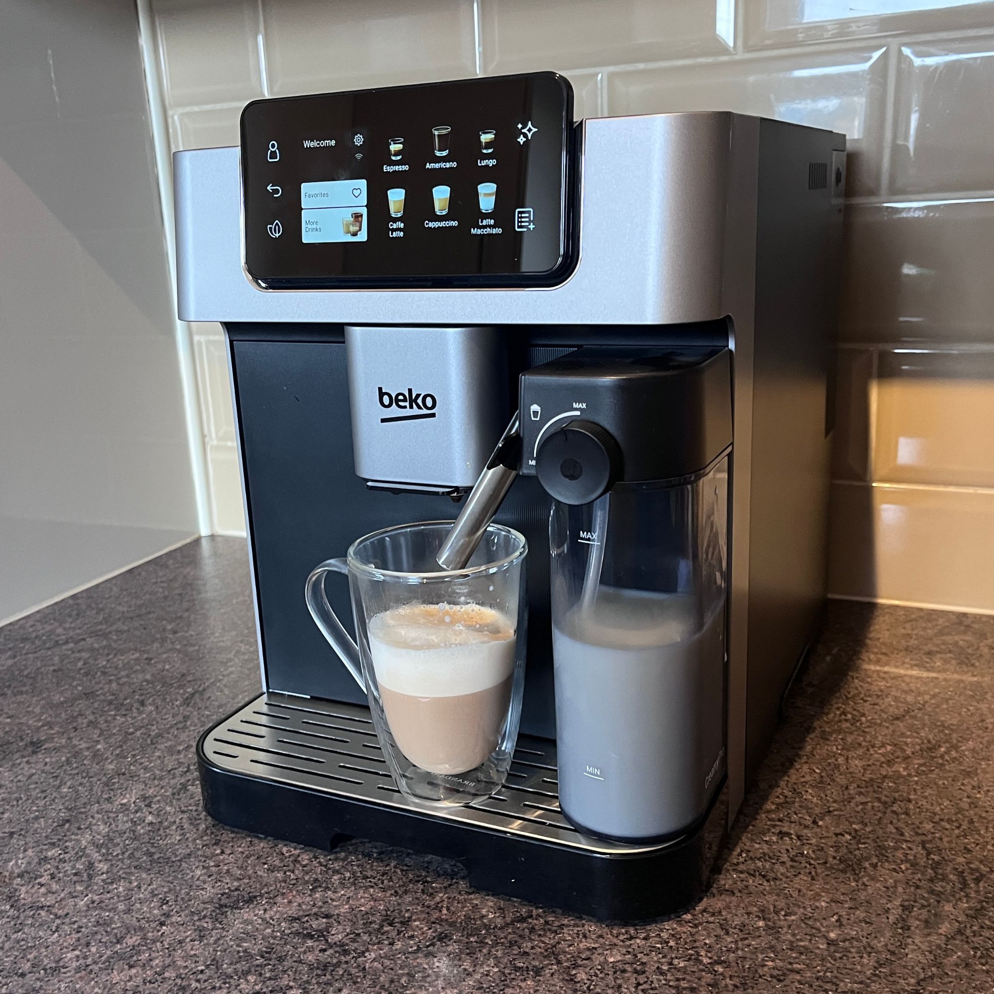 Beko Caffe Experto Series CE7500+ finished cappuccino