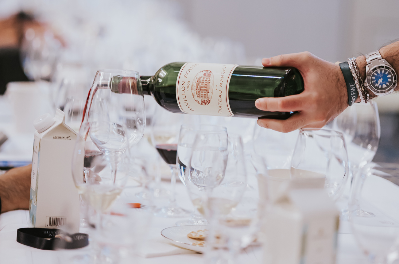 Pouring Ch&amp;acirc;teau Margaux in Singapore