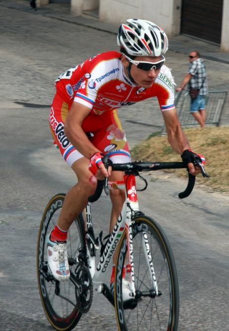 Sergei Pomoshnikov (Rusv&eacute;lo) crashed during the stage