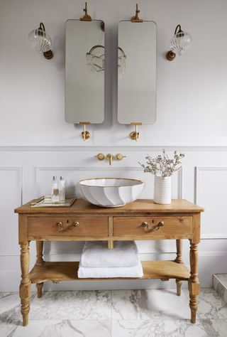 small bathroom ideas with recycled drawers as a vanity unit by BC Designs