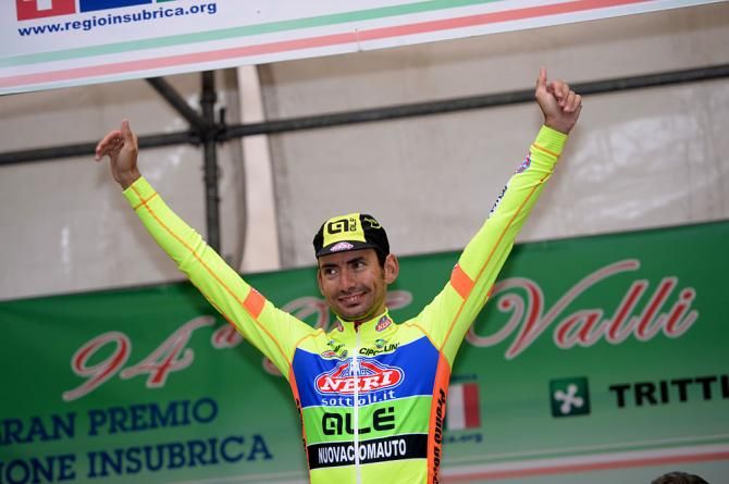 Simone Ponzi on the podium
