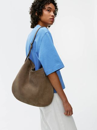 Suede Shoulder Bag - Mole - Arket Gb