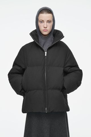 Oversized Hooded Down Puffer Jacket