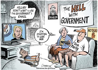 Political cartoon U.S. Hillary Clinton email