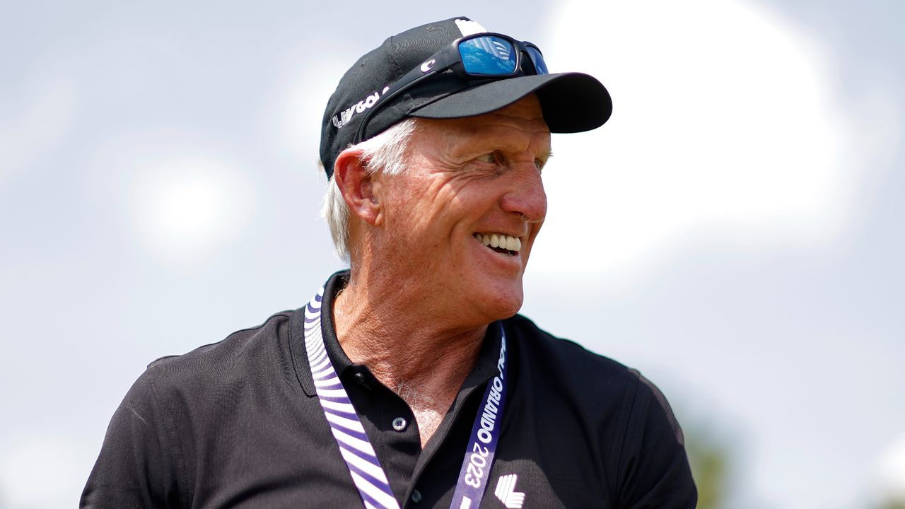 Greg Norman at the 2023 LIV Golf Orlando tournament