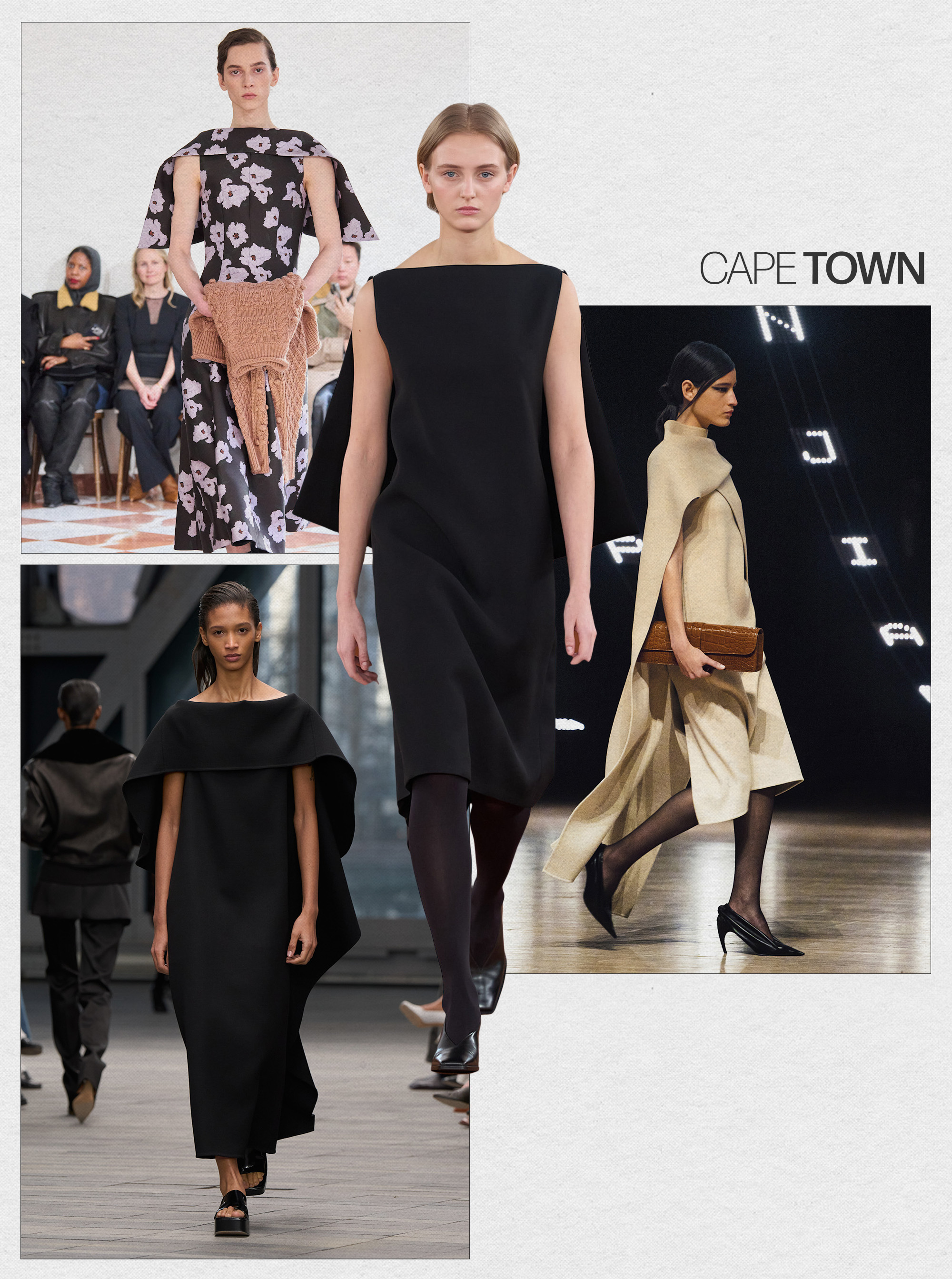 a collage of fall/winter 2026 runway images featuring the top dress trends
