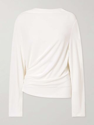 Croisière Open-Back Draped Jersey Top