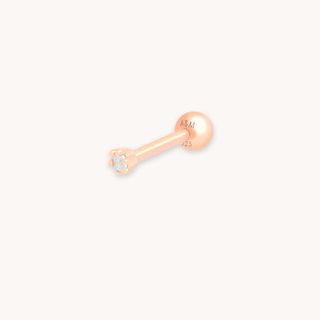 Flora Tiny Barbell in Rose Gold