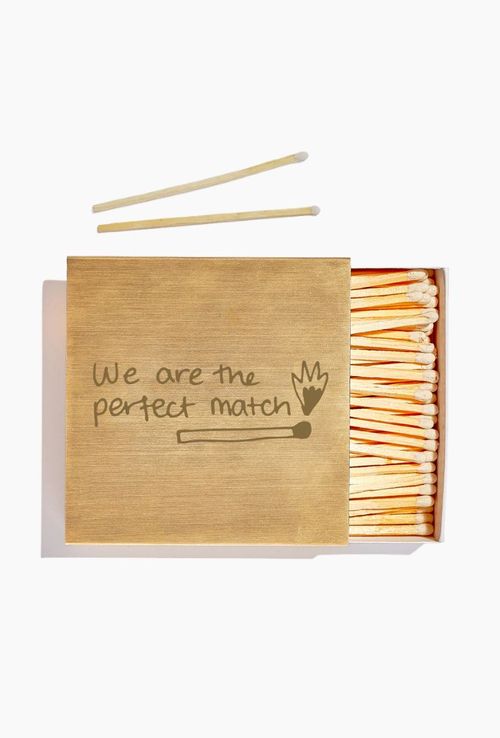 Handwritten Large Brass Matchbox
