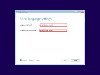 Windows 11 Setup language settings