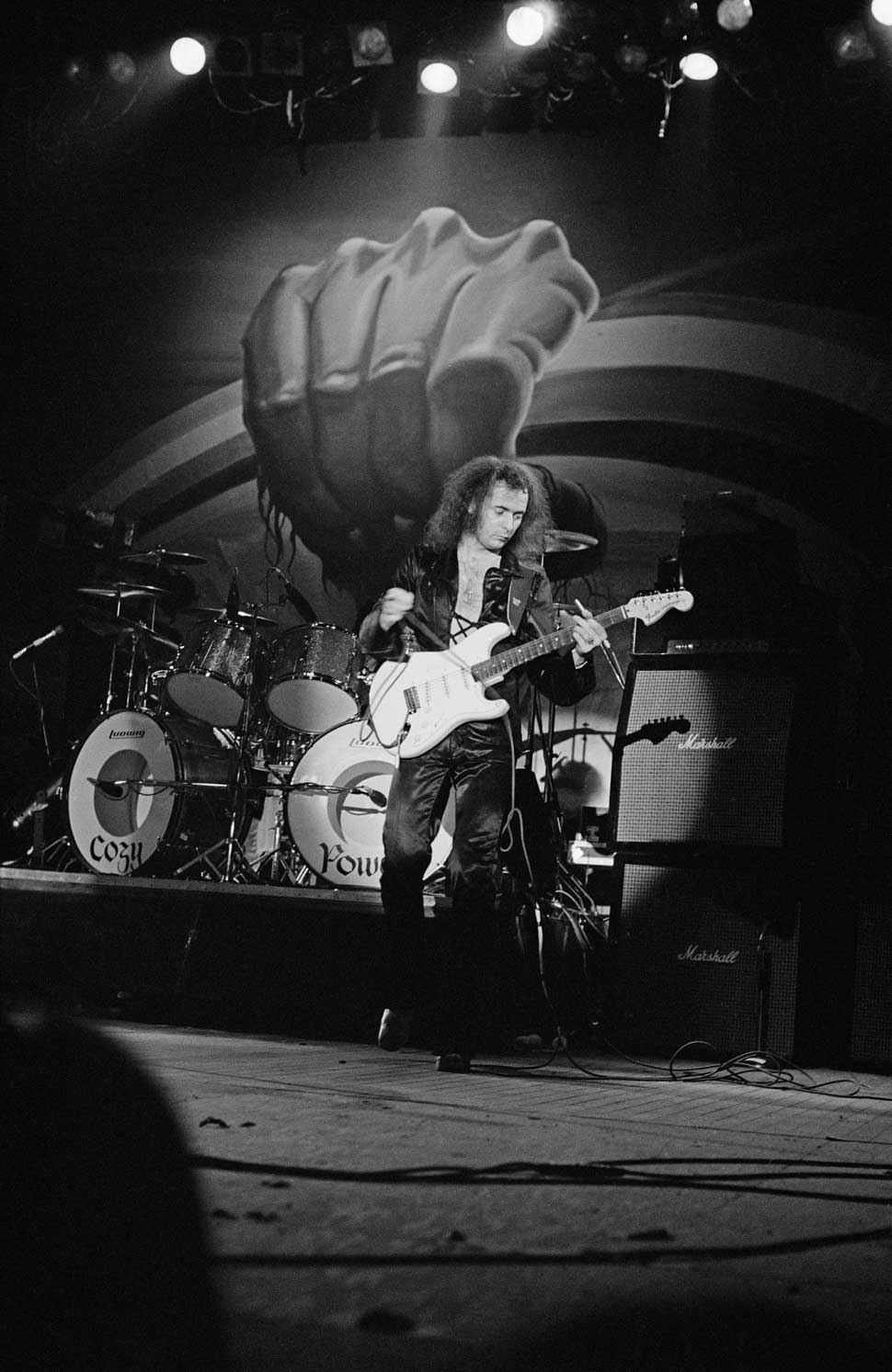 Ritchie Blackmore from Rainbow performs live on stage at the Allen Theatre in Cleveland, Ohio, USA on 15th June 1976