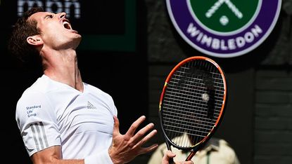 Andy Murray during his quarter-final match against Grigor Dimitrov 