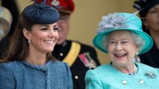 Kate Middleton and Queen Elizabeth II attend Vernon Park during a Diamond Jubilee visit to Nottingham on June 13, 2012