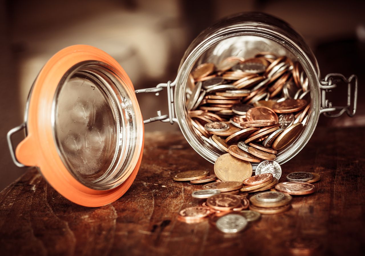 Jar of coins