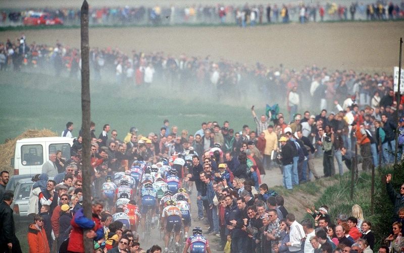 Pave, fans, dust and the pelton. It must be Paris-Roubaix