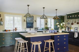 a painted kitchen idea with two colours