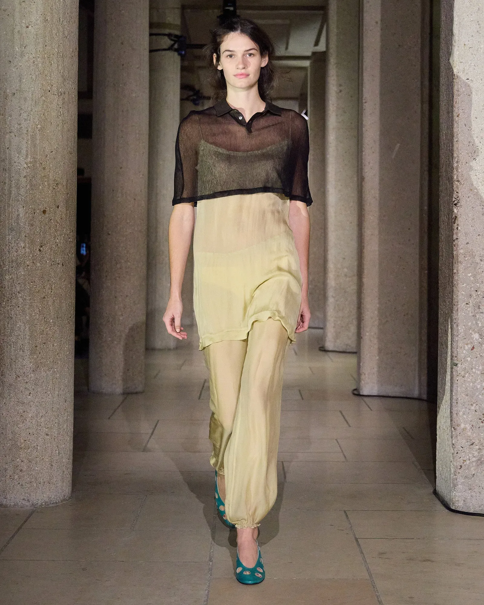 Model walking in the Paloma Wool S/S 26 show.